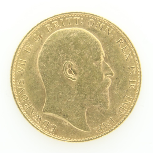 2037 - 1910 full gold sovereign of Edward VII. UK P&P Group 0 (£6+VAT for the first lot and £1+VAT for subs... 