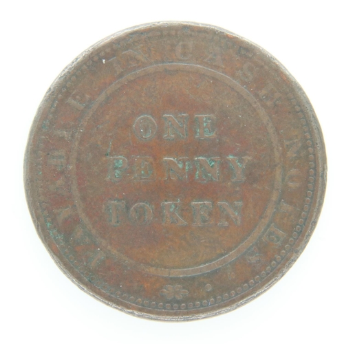 2056 - 1812 - Birmingham Copper Union trade Penny token - gVF grade. UK P&P Group 0 (£6+VAT for the first l... 