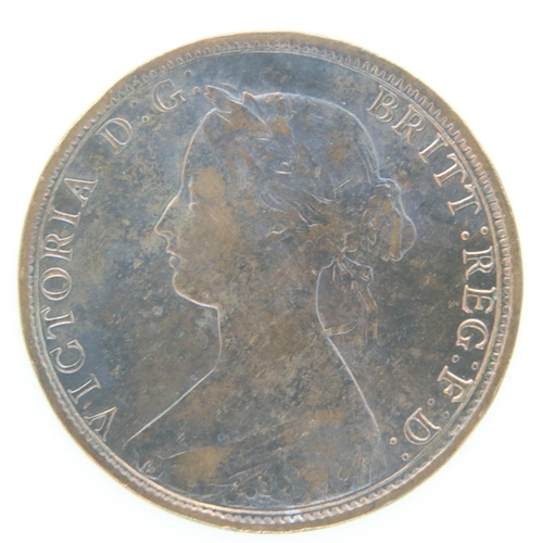 2066 - 1862 - Bronze halfpenny of Queen Victoria - gVF grade. UK P&P Group 0 (£6+VAT for the first lot and ... 