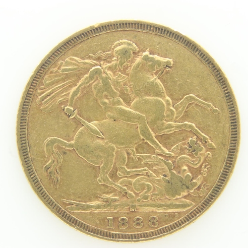 2067 - 1888 gold full sovereign of Queen Victoria. UK P&P Group 0 (£6+VAT for the first lot and £1+VAT for ... 