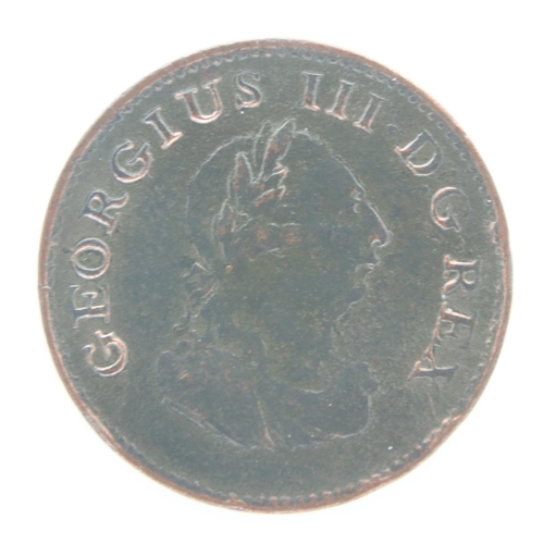 2069 - 1806 - Hibernia farthing of George III - nVF grade. UK P&P Group 0 (£6+VAT for the first lot and £1+... 