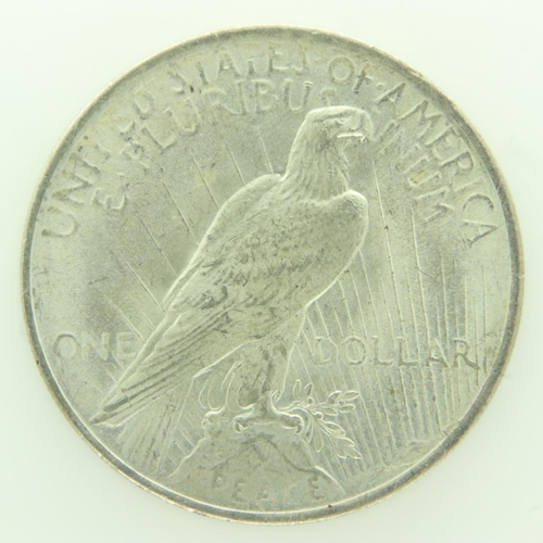 2079 - 1922 American silver peace dollar, nUNC. UK P&P Group 0 (£6+VAT for the first lot and £1+VAT for sub... 