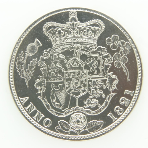 2081 - 1821 silver half crown of George IV - aEF grade. UK P&P Group 0 (£6+VAT for the first lot and £1+VAT... 