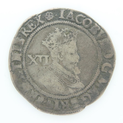 2083 - 1620 hammered silver shilling of James I, 6th bust full flan, aVF. UK P&P Group 0 (£6+VAT for the fi... 