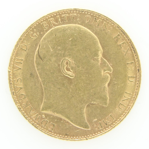 2085 - 1908 full gold sovereign of Edward VII. UK P&P Group 0 (£6+VAT for the first lot and £1+VAT for subs... 