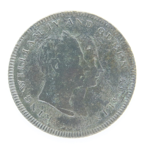 2090 - William IV Ascension to throne token - F grade. UK P&P Group 0 (£6+VAT for the first lot and £1+VAT ... 