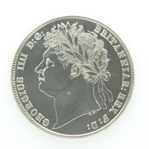 2103 - 1821 silver half crown of George IV - EF with light scratches. UK P&P Group 0 (£6+VAT for the first ... 