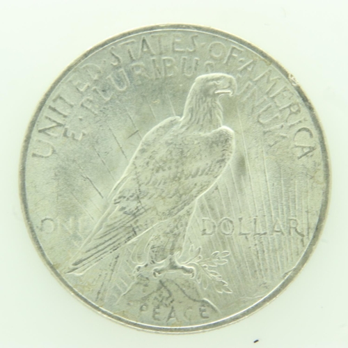 2108 - 1923 American silver peace dollar, nUNC. UK P&P Group 0 (£6+VAT for the first lot and £1+VAT for sub... 