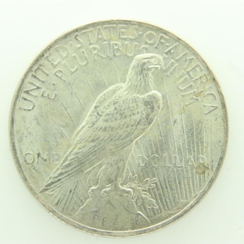 2120 - 1922 American silver peace dollar, nUNC. UK P&P Group 0 (£6+VAT for the first lot and £1+VAT for sub... 