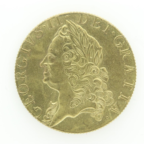 2124 - 1748 - Restrike gold plated Guinea of George II. UK P&P Group 0 (£6+VAT for the first lot and £1+VAT... 