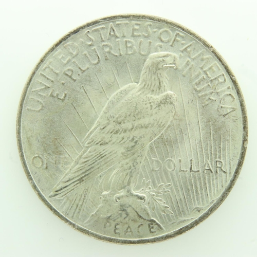 2136 - 1923 American silver peace dollar, nUNC. UK P&P Group 0 (£6+VAT for the first lot and £1+VAT for sub... 