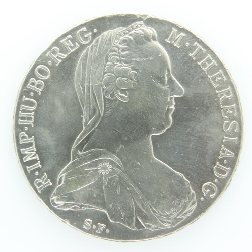 2138 - 1780 silver Austrian Maria Theresa Restrike - nEF grade. UK P&P Group 0 (£6+VAT for the first lot an... 