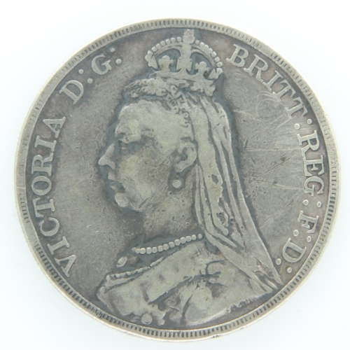 2140 - 1889 silver crown of Queen Victoria - gF grade. UK P&P Group 0 (£6+VAT for the first lot and £1+VAT ... 