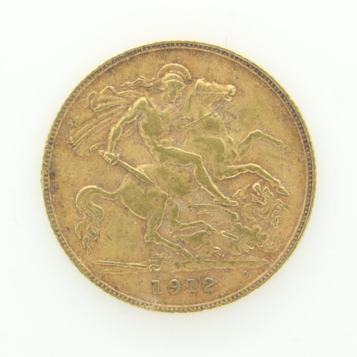 2141 - 1912 gold half sovereign of George V. UK P&P Group 0 (£6+VAT for the first lot and £1+VAT for subseq... 