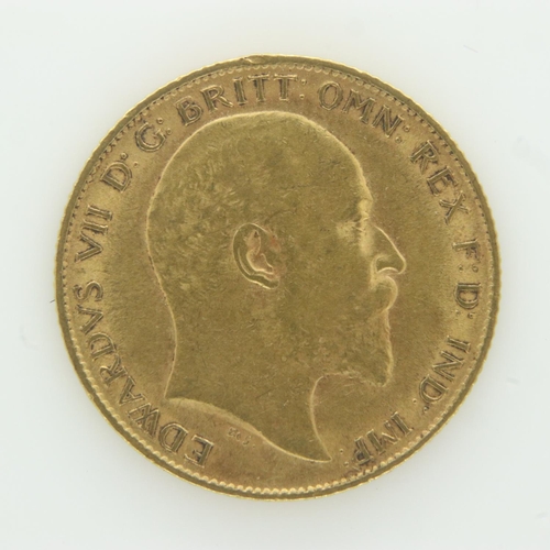 2146 - 1909 gold half sovereign of Edward VII. UK P&P Group 0 (£6+VAT for the first lot and £1+VAT for subs... 