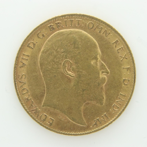 2147 - 1910 gold half sovereign of Edward VII. UK P&P Group 0 (£6+VAT for the first lot and £1+VAT for subs... 