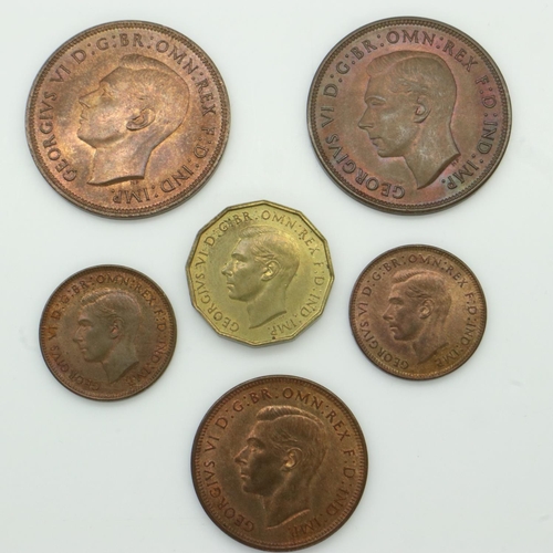 2164 - 1937 George VI coins taken from sets - nUNC condition. UK P&P Group 0 (£6+VAT for the first lot and ... 