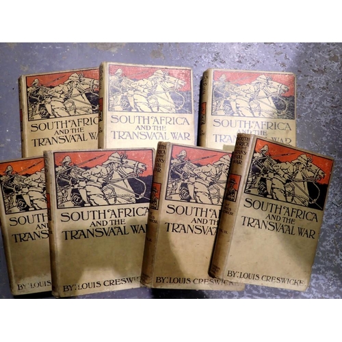 1050 - South Africa & The Transvaal War hardback books, complete set of seven by Louis Creswicke. UK P&P Gr... 