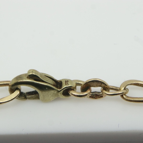 52 - 9ct gold link necklace, L: 45 cm, 10.5g. UK P&P Group 1 (£16+VAT for the first lot and £2+VAT for su... 