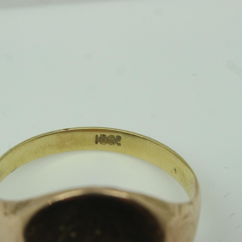 59 - 18ct gold signet ring, size S, 5.3g. UK P&P Group 0 (£6+VAT for the first lot and £1+VAT for subsequ... 