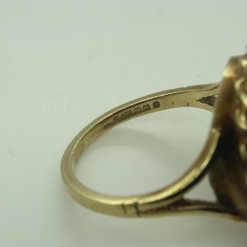 80 - 9ct gold cameo ring, size O, 5.4g. UK P&P Group 0 (£6+VAT for the first lot and £1+VAT for subsequen... 