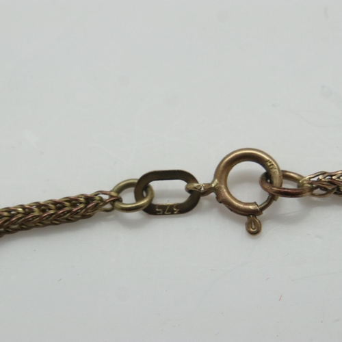 91 - 9ct gold cross and chain, L: 40 cm, 6.8g, cross unmarked. UK P&P Group 0 (£6+VAT for the first lot a... 