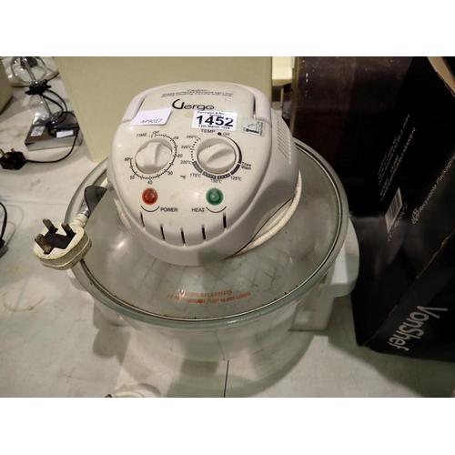 1452 - Vergo halogen cooker. All electrical items in this lot have been PAT tested for safety and have pass... 