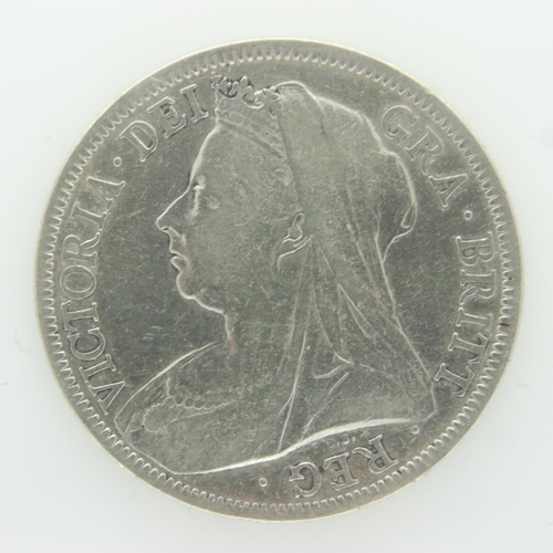 2128A - 1896 silver half crown of Queen Victoria - aVF grade. UK P&P Group 0 (£6+VAT for the first lot and £... 