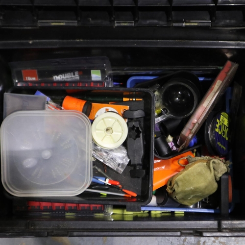 2011 - Tackle box and coarse fishing contents. UK P&P Group 2 (£20+VAT for the first lot and £4+VAT for sub... 
