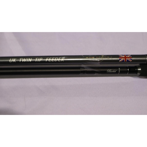 2015 - Telstar UK twin tip feeder and an 11ft barbel rod. UK P&P Group 2 (£20+VAT for the first lot and £4+... 