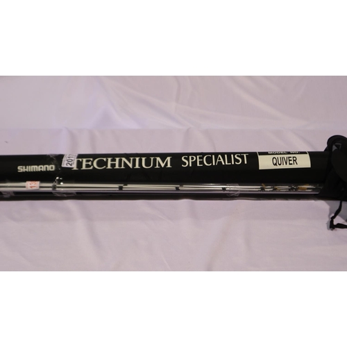 2017 - Shimano Technium Specialist quiver rod with five tips and a bag. UK P&P Group 2 (£20+VAT for the fir... 