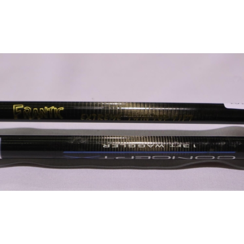 2019 - Frantic Extreme twin top 11' rod with a Concept 13' waggler rod. UK P&P Group 2 (£20+VAT for the fir... 
