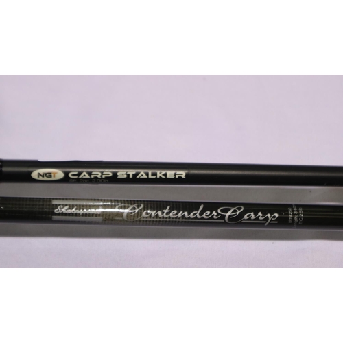2020 - Shakespeare Contender carbon rod, 3.6 m and an NGT carp stalker. UK P&P Group 2 (£20+VAT for the fir... 