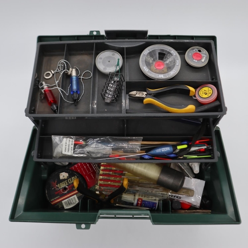 2026 - Tackle box with coarse fishing tackle contents. UK P&P Group 2 (£20+VAT for the first lot and £4+VAT... 