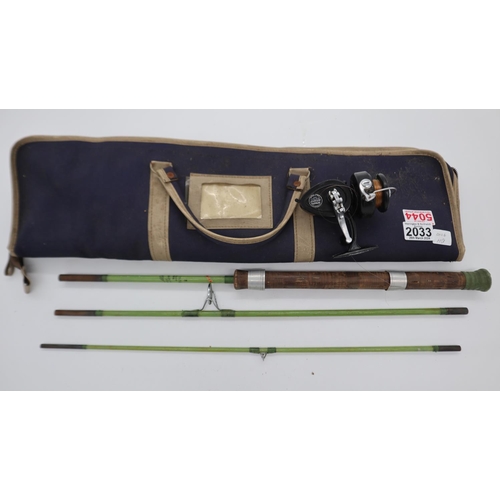 2033 - Fishing tackle set, including an Intrepid reel and a Gary rod. UK P&P Group 3 (£30+VAT for the first... 