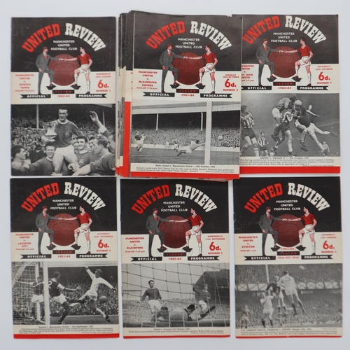 2041 - Manchester United programmes 1963-65 (34). UK P&P Group 1 (£16+VAT for the first lot and £2+VAT for ... 