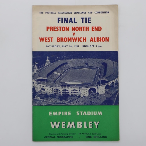 2046 - FA Cup Final programme, May 1954, Preston North End v West Bromwich Albion. UK P&P Group 1 (£16+VAT ... 