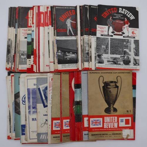 2052 - Approximately 250 Manchester United mainly home programmes, c.1960s. UK P&P Group 1 (£16+VAT for the... 