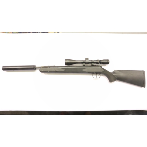 2055 - Hammerli Armex .22 air rifle with scope and silencer. UK P&P Group 3 (£30+VAT for the first lot and ... 