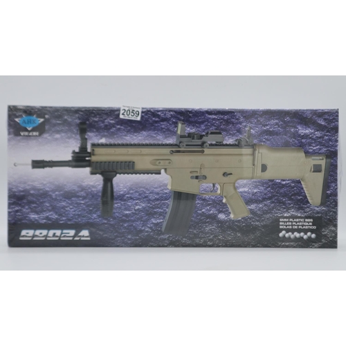 2059 - New old stock airsoft assault rifle, model 8902A, boxed and factory sealed. UK P&P Group 2 (£20+VAT ... 