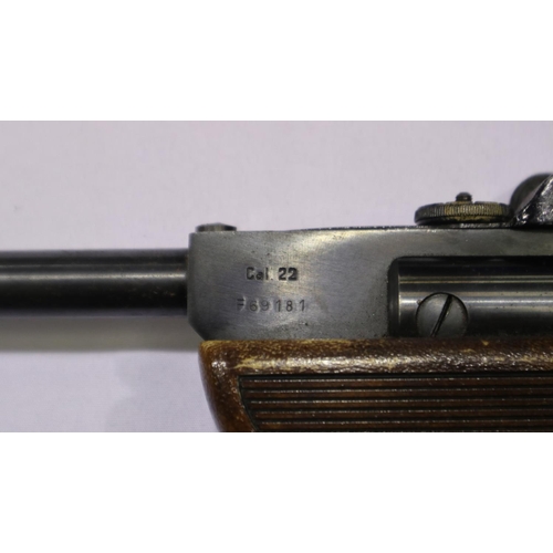 2077 - ASI Paratrooper .22 air rifle with BSA scope and gunslip. UK P&P Group 2 (£20+VAT for the first lot ... 