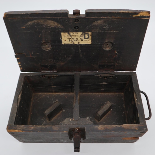 2097 - WWII German 15cm Sig 33 Cartridge Box with original labels, stencils, and internals, UK P&P Group 2 ... 