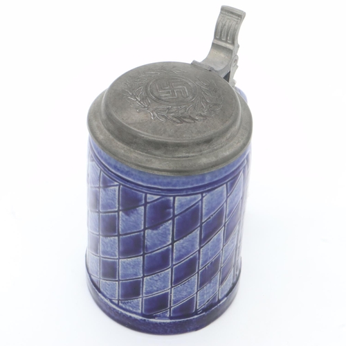 2101 - Third Reich Bavarian Lidded Stein, UK P&P Group 2 (£20+VAT for the first lot and £4+VAT for subseque... 