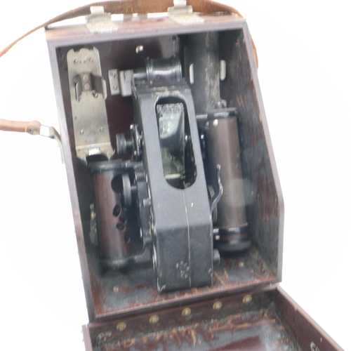 2113 - British military issue bubble sextant MK IX in case with facsimile instruction manual, numbered 1185... 