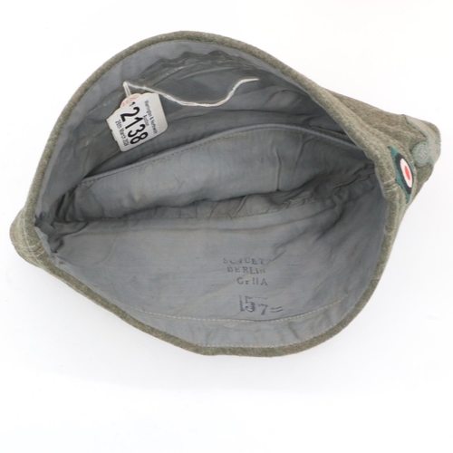 2138 - Third Reich M34 Army Overseas Cap. Made by Schubt, Berlin. Super condition for its age, UK P&P Group... 