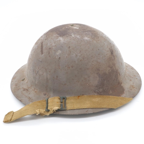 2142 - Rare 1941 Dated WWII British Raw Edge Mk II Helmet. These were made by Briggs Motor Bodies Ltd of Da... 