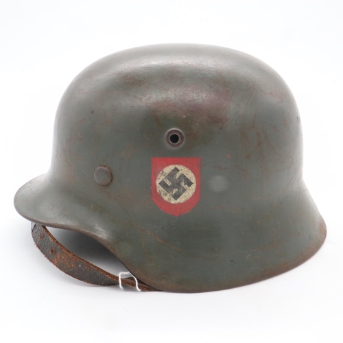 2143 - Third Reich Waffen SS Double Decal M35 Helmet, UK P&P Group 2 (£20+VAT for the first lot and £4+VAT ... 