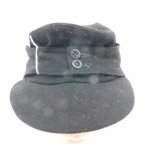 2146 - WWII German Panzer Enlisted Mans/Nco’s M43 Cap. The insignia has been removed which means the soldie... 