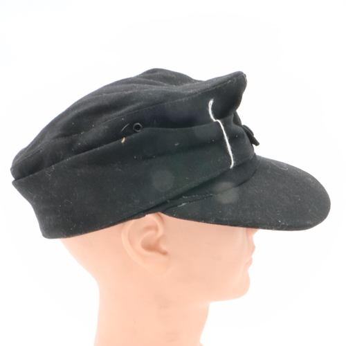 2146 - WWII German Panzer Enlisted Mans/Nco’s M43 Cap. The insignia has been removed which means the soldie... 