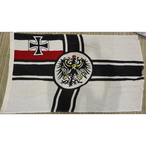 2155A - Imperial German cotton flag, 90 x 60 cm. UK P&P Group 1 (£16+VAT for the first lot and £2+VAT for su... 